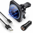 ESR HaloLock Magnetic Wireless Car Charger Set / KFZ-Ladegerät/Halterung & Ladegerät & USB-A auf USB-C Kabel | 15W | Qi | schwarz | 3C07210160108